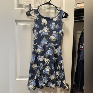 Low back floral flowy mini dress.